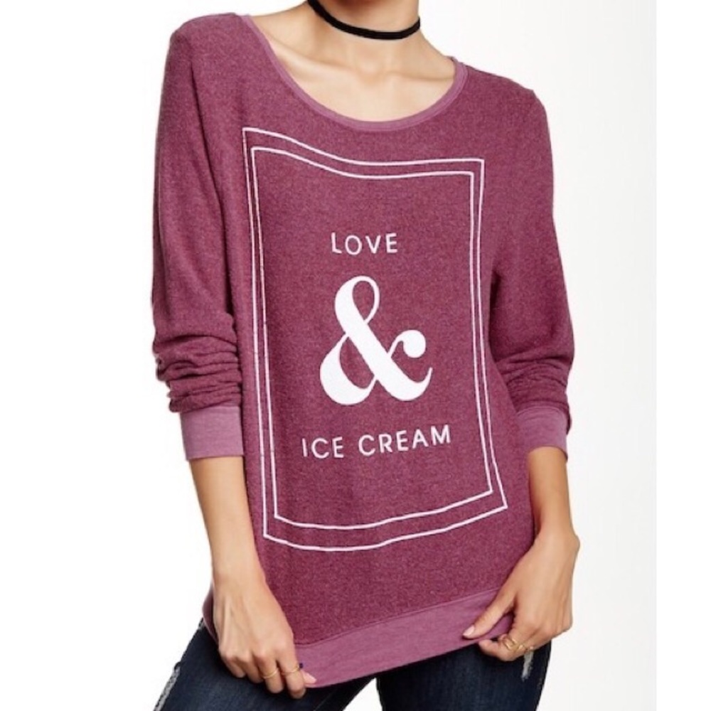 Wildfox Sweatshirt Love & Ice Cream